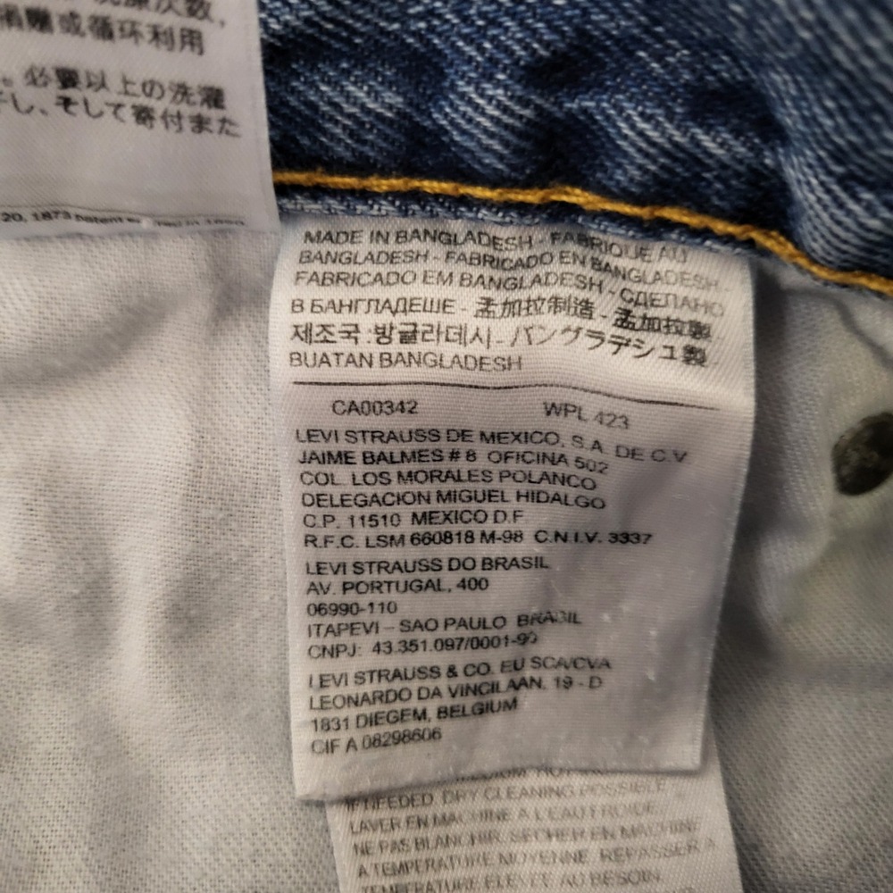 Levi's 550 Relaxed Fit‎ Jeans Mens W32 L30 Light Wash Denim Blue Distressed - Picture 9 of 12
